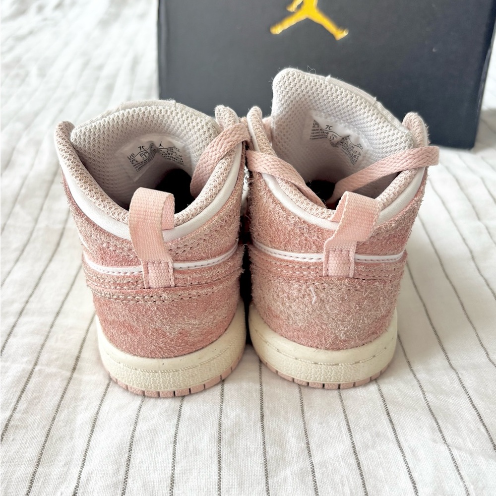 Air Jordan 1 Mid SE legend pink suede toddler sz 7 - Picture 4 of 8